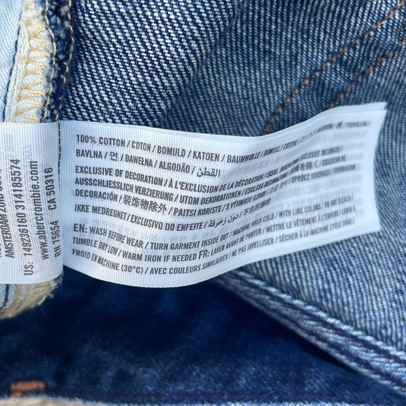 Abercrombie & Fitch Distressed Button Fly Denim Jean Shorts - Picture 5 of 7